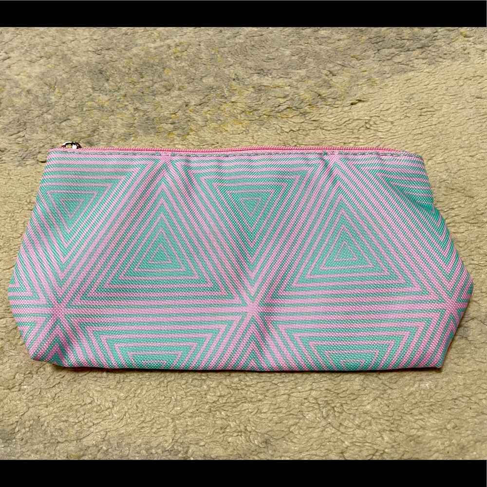 Brand New Clinique Top Zip Made Up Case In Multi Color 9” X 4.75” X 2.75”